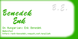 benedek enk business card